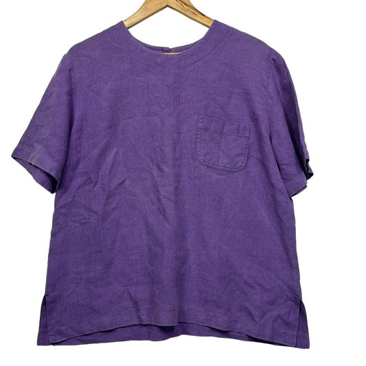 Rogues Australia Purple Linen Top - Size 12