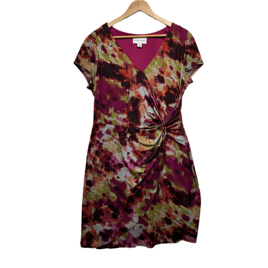 Ronni Nicole Dress Size 14 Short Sleeve Multicoloured Lined