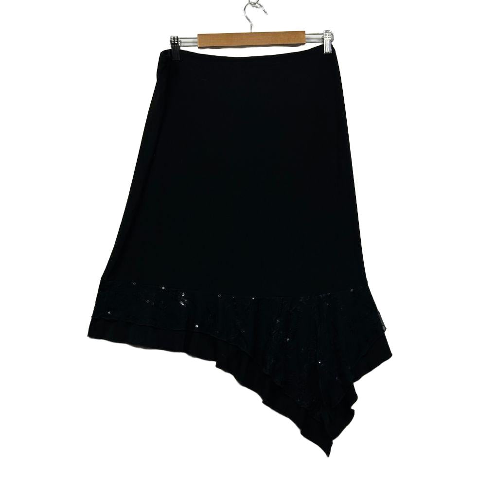 Rosanna Black Sequin Skirt - Size 18