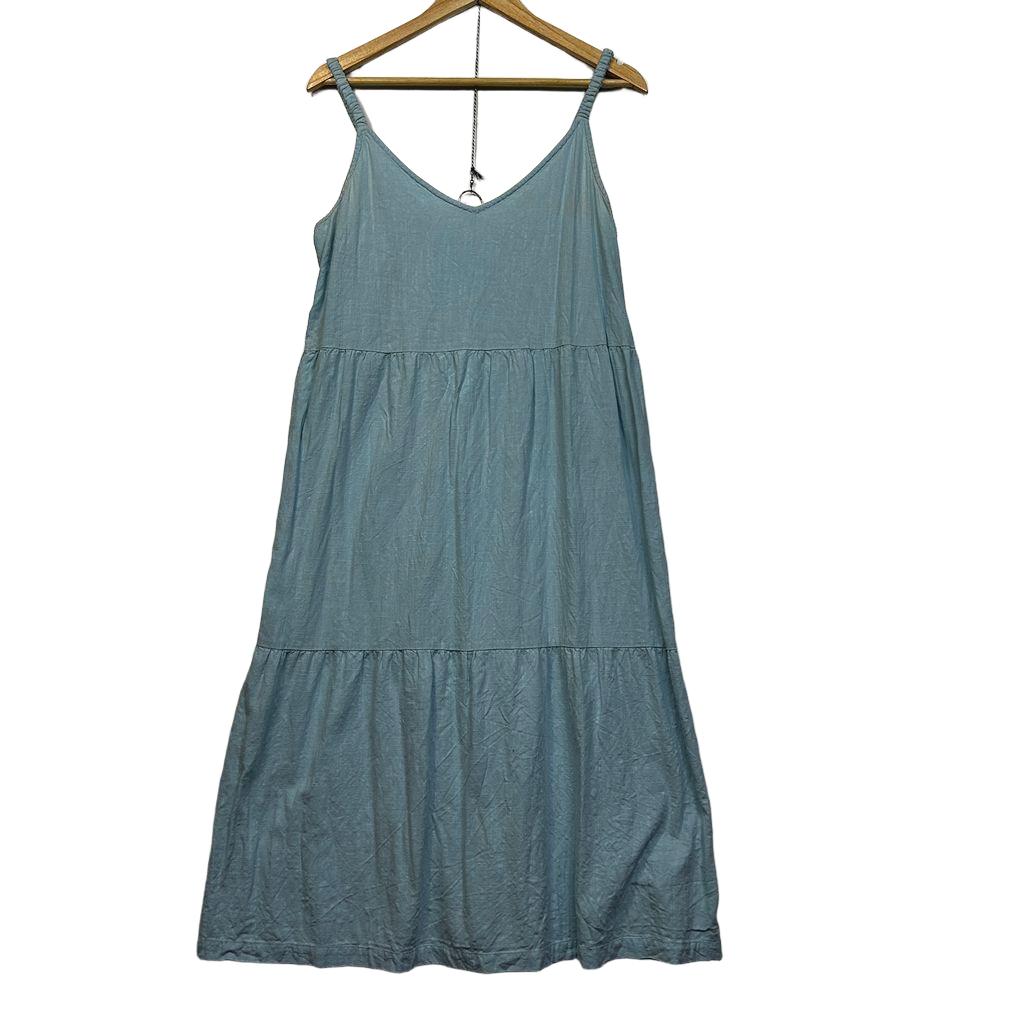 Roxy Blue Cotton Maxi Dress - Size 12