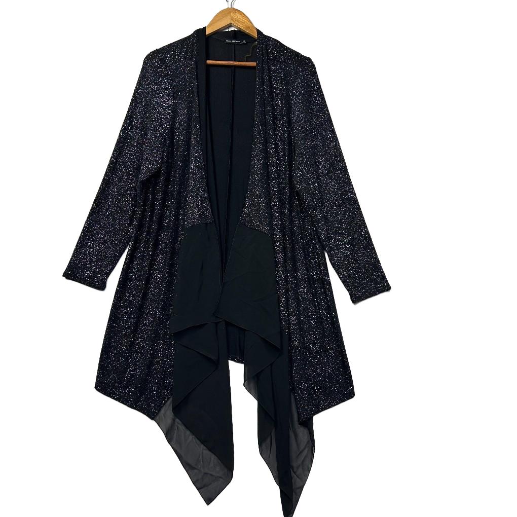 Rubi Michel Black Evening Open Front Top Cardigan - Size 20