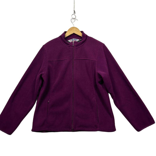 Rusty Purple Polyester Fleece Jacket - Size 16