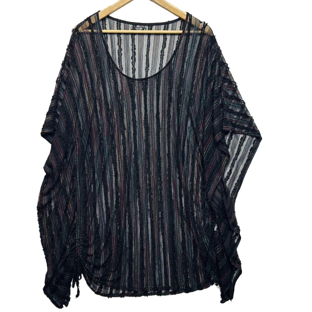 Rusty Swim Cover Up Black Top - Size M/L