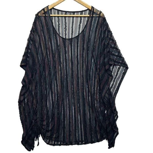 Rusty Swim Cover Up Black Top - Size M/L