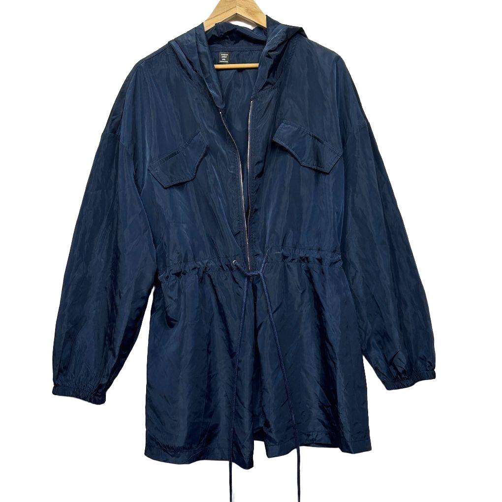 SHEIN Curve Windbreaker Navy Jacket - Size 3XL