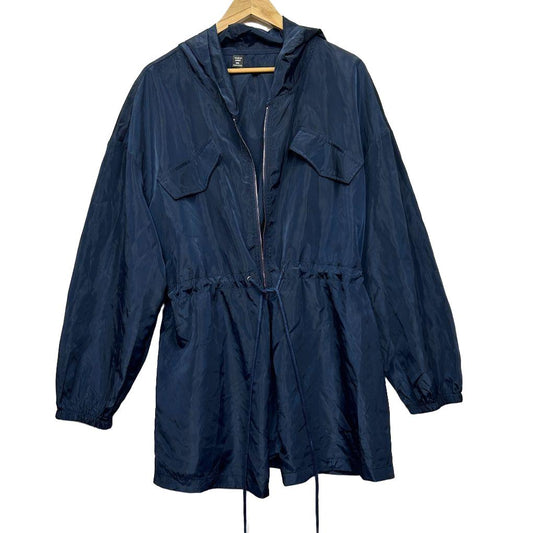 SHEIN Curve Windbreaker Navy Jacket - Size 3XL