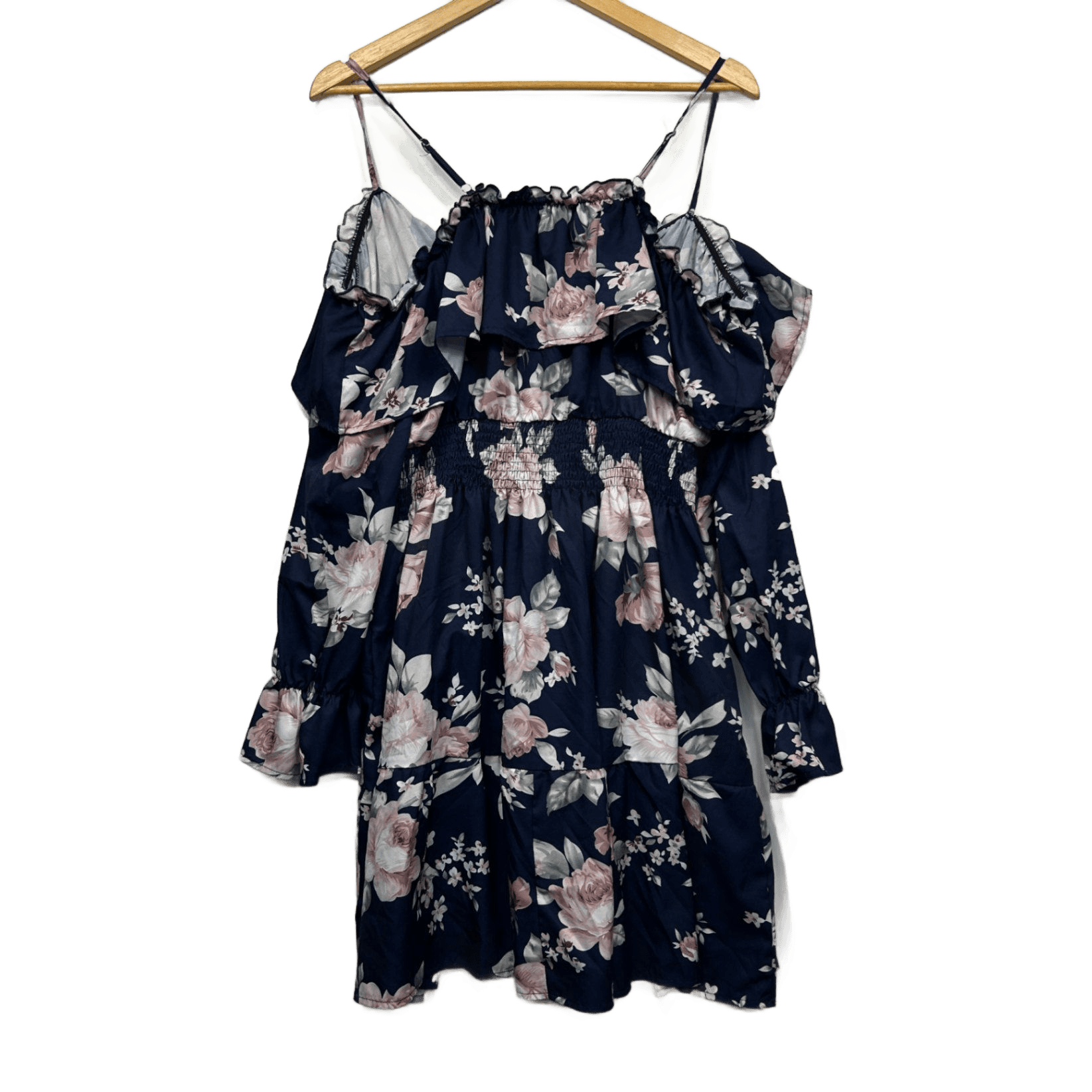 SHEIN Dress Size 16 Cold Shoulder Floral Long Sleeve