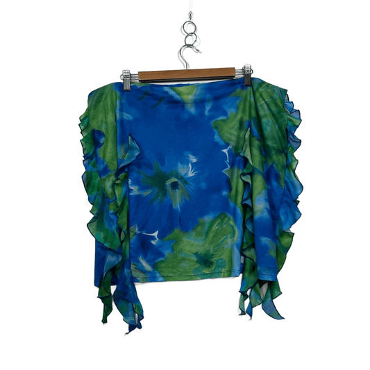 SHEIN Women's Blue Green Mesh Mini Skirt Size 4XL