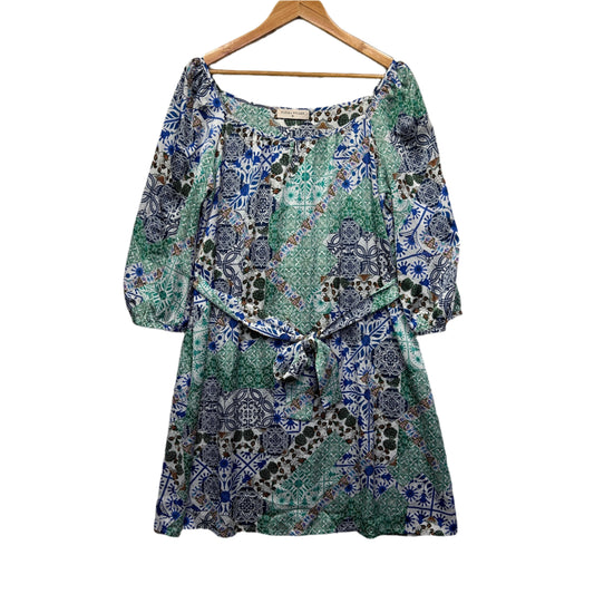 Sacha Drake Dress Size 14 Multicoloured Long Sleeve Belt