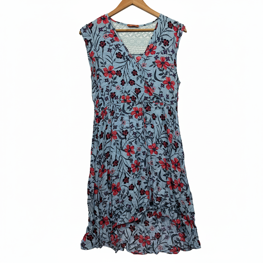 Sanctum Blue Floral Print Dress - Size L