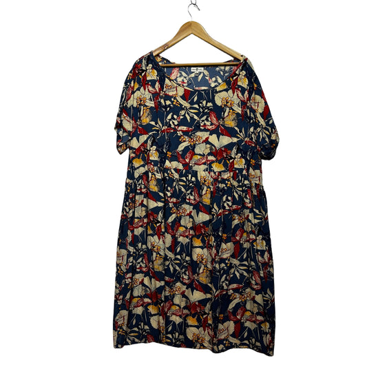 Sapling Textiles Navy Floral Dress - Size 16