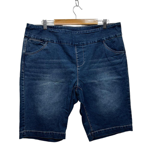 Sara Blue Plus Size Denim Shorts - Size 18
