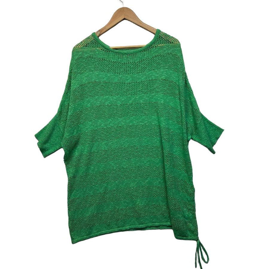 Sara Green Knit Sheer Cotton Top - Size 16/18