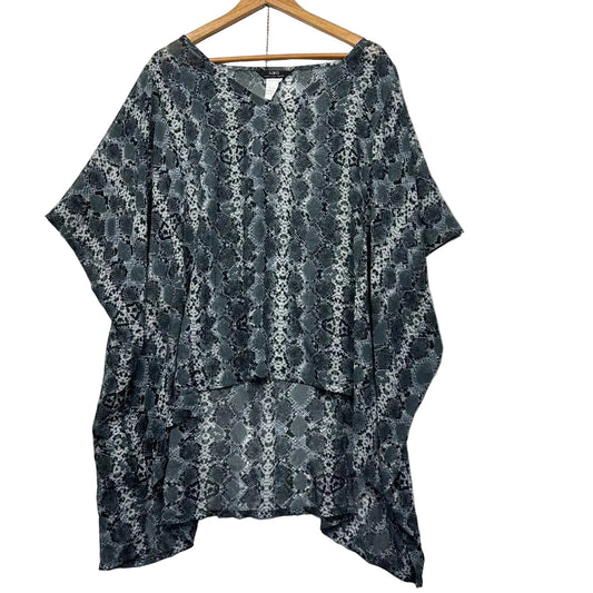 Sara Grey Snake Print Top - Size 26