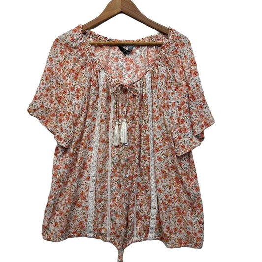 Sara Pink Floral Top - Size 22