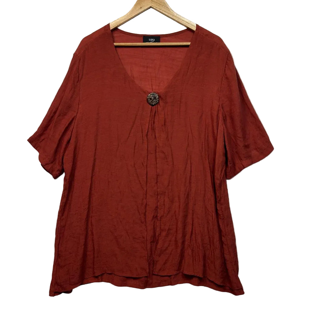 Sara Rust Top - Size 16