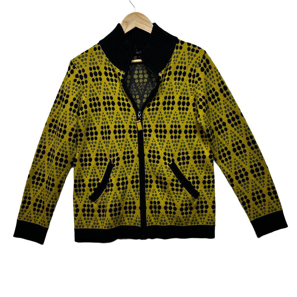 See Saw Yellow Wool Blend Zip Cardigan - Size M /12