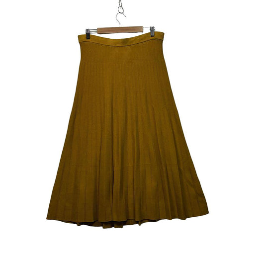 Seed Heritage Mustard Knit Maxi Skirt - Size 14?