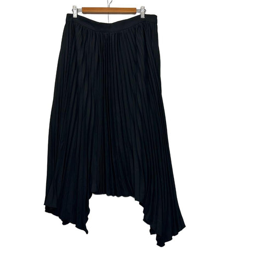 Sheike Black Pleated Skirt - Size 16