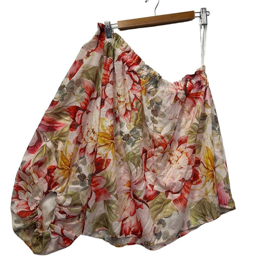 Sheike Floral One Shoulder Billow Sleeve Top - Size 16