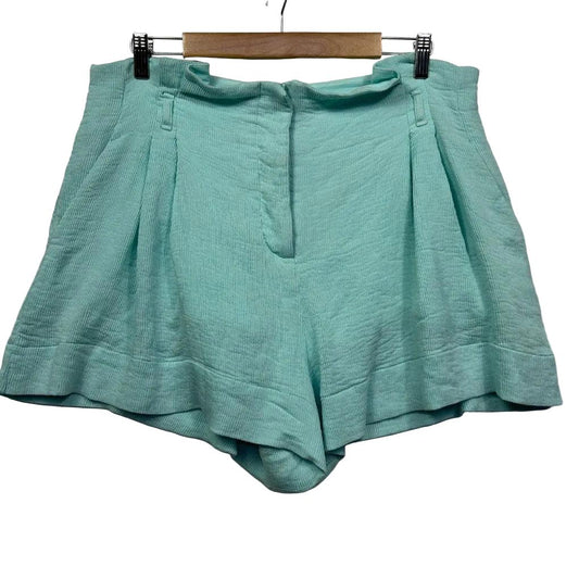 Sheike Mint Linen Shorts - Size 16