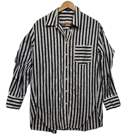 Sheike Navy Striped Shirt - Size 12