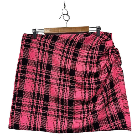 Sheike Pink Check Mini Skirt - Size 16