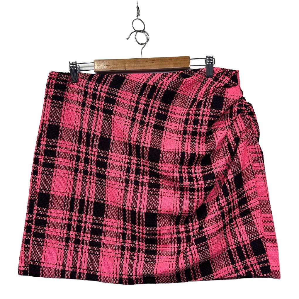 Sheike Pink Check Mini Skirt - Size 16