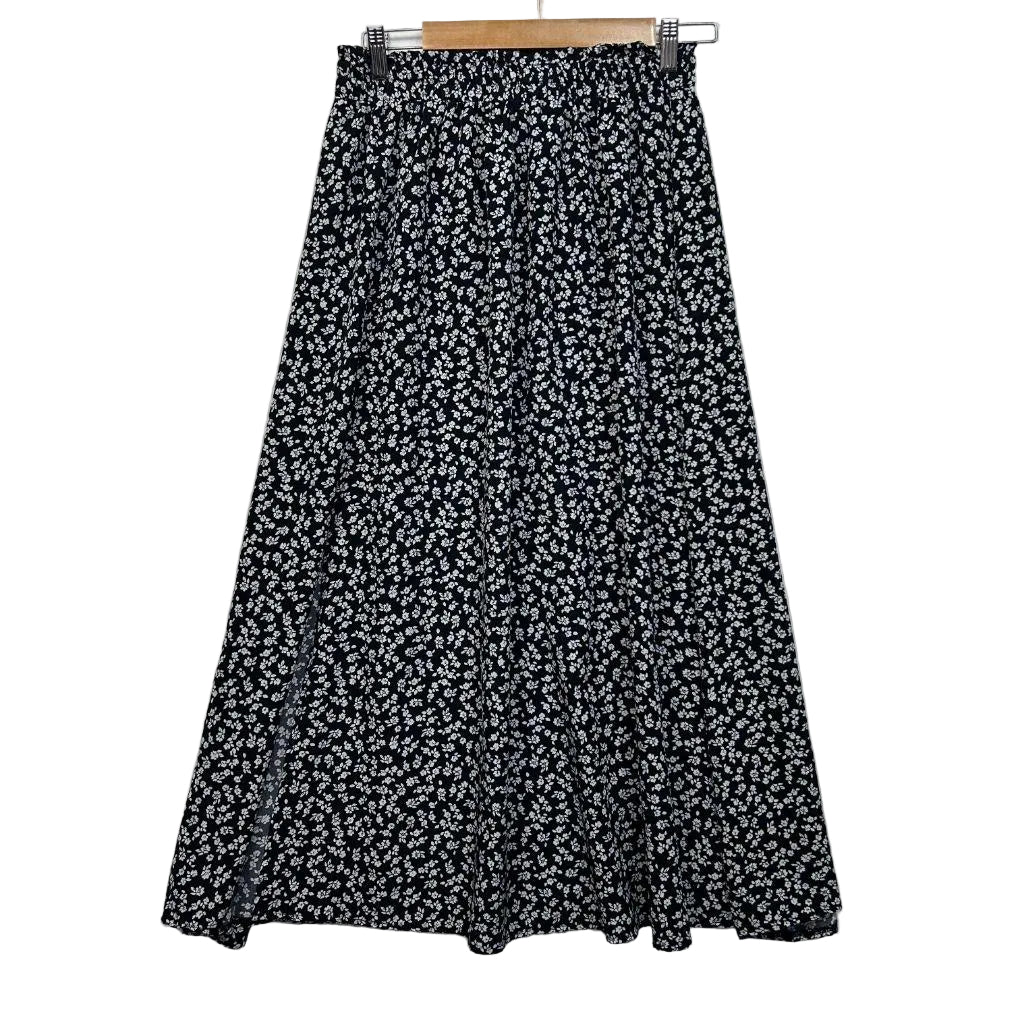Shein Black Floral Skirt - Size L