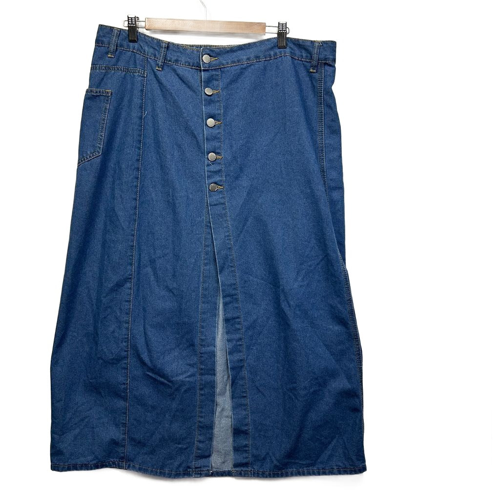 Shein Blue Denim Skirt - Size 1XL
