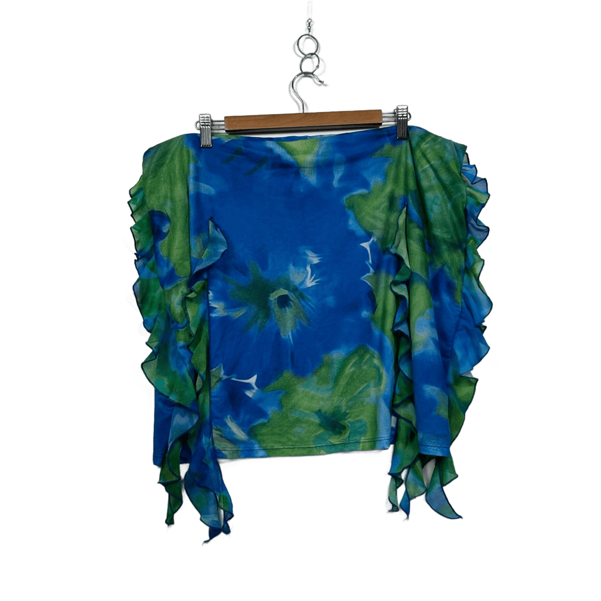 Shein Blue Green Plus Size Mesh Mini Skirt - Size 4XL
