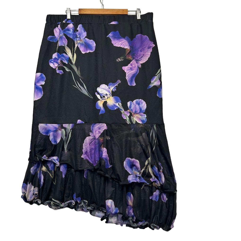 Shein Curve Purple Iris Skirt - Size 4XL
