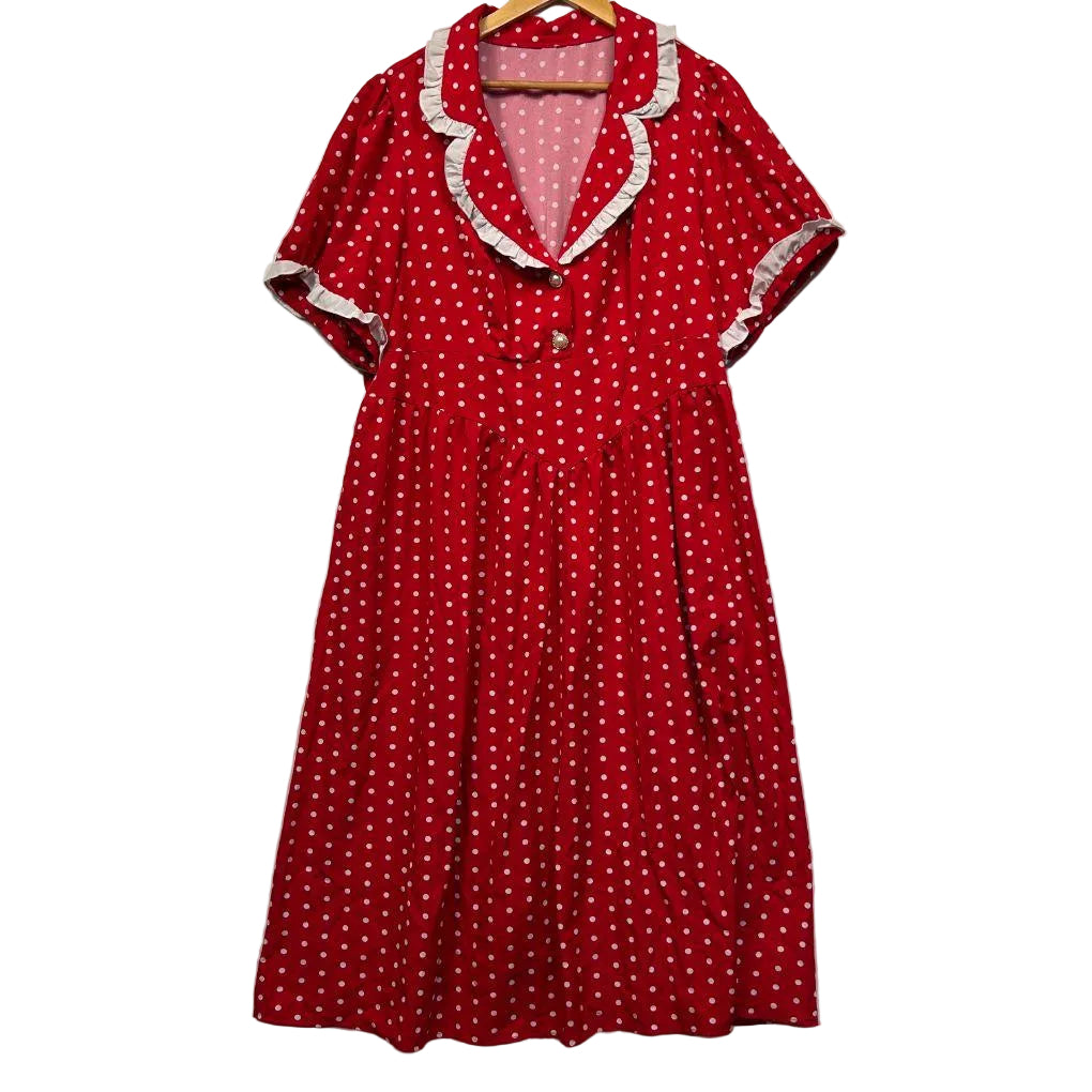 Shein Curve Red Polka Dot Dress - Size 22