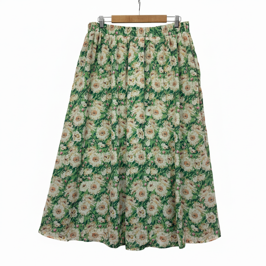Shein Green Floral Maxi Skirt - Size 2XL