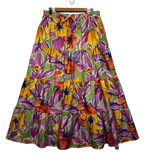 Shein Multicoloured Floral Maxi Skirt - Size 1XL