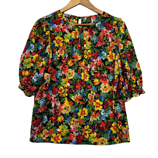 Multicolour floral blouse front view