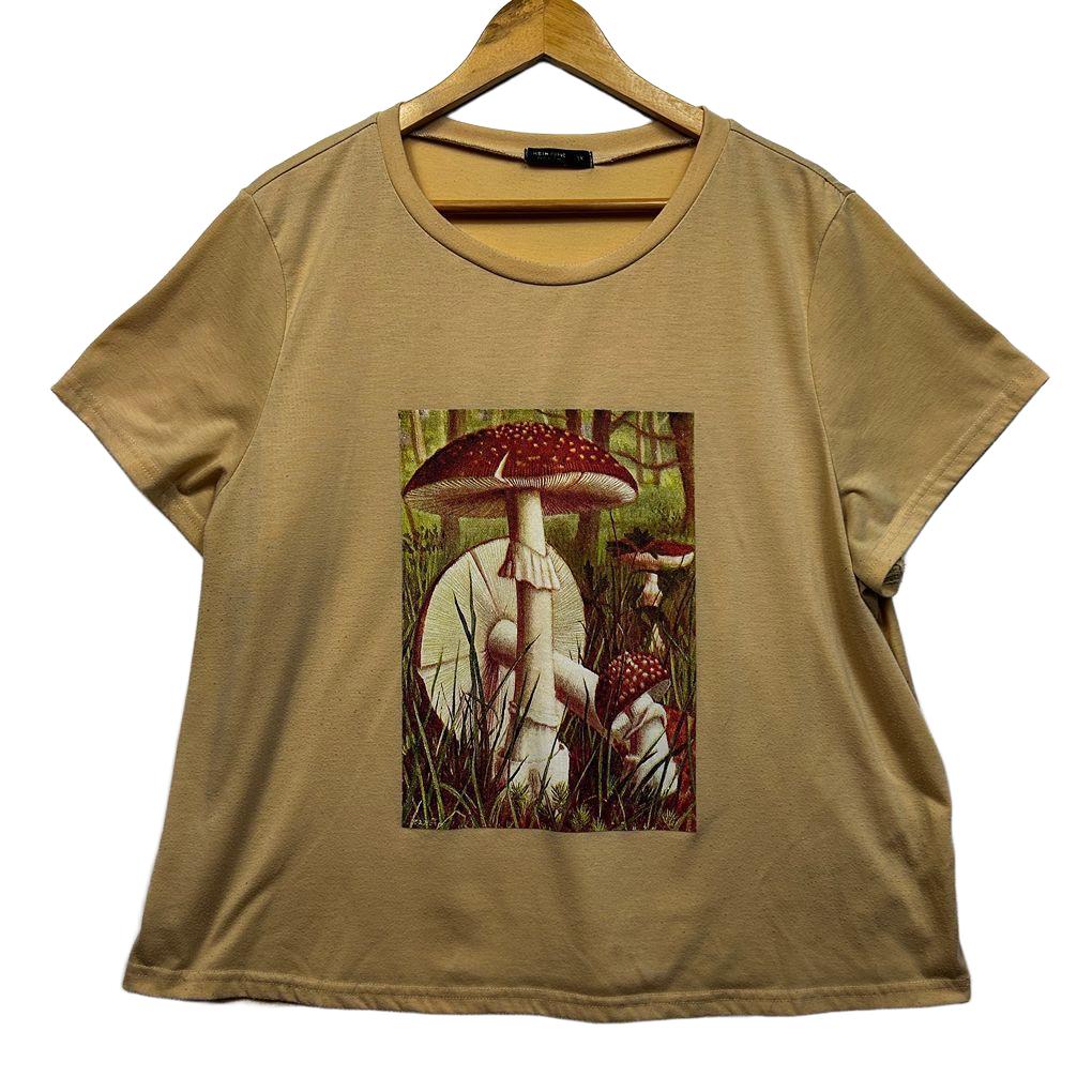 Shein Tan Mushroom Tshirt - Size 3XL