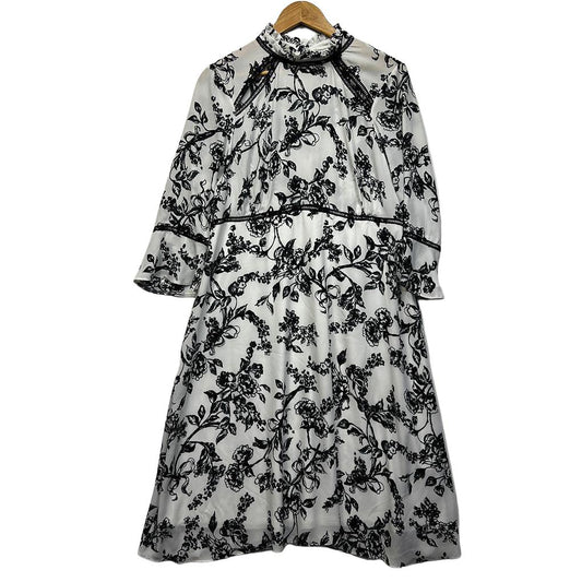 Simply Be White Floral Dress - Size 16