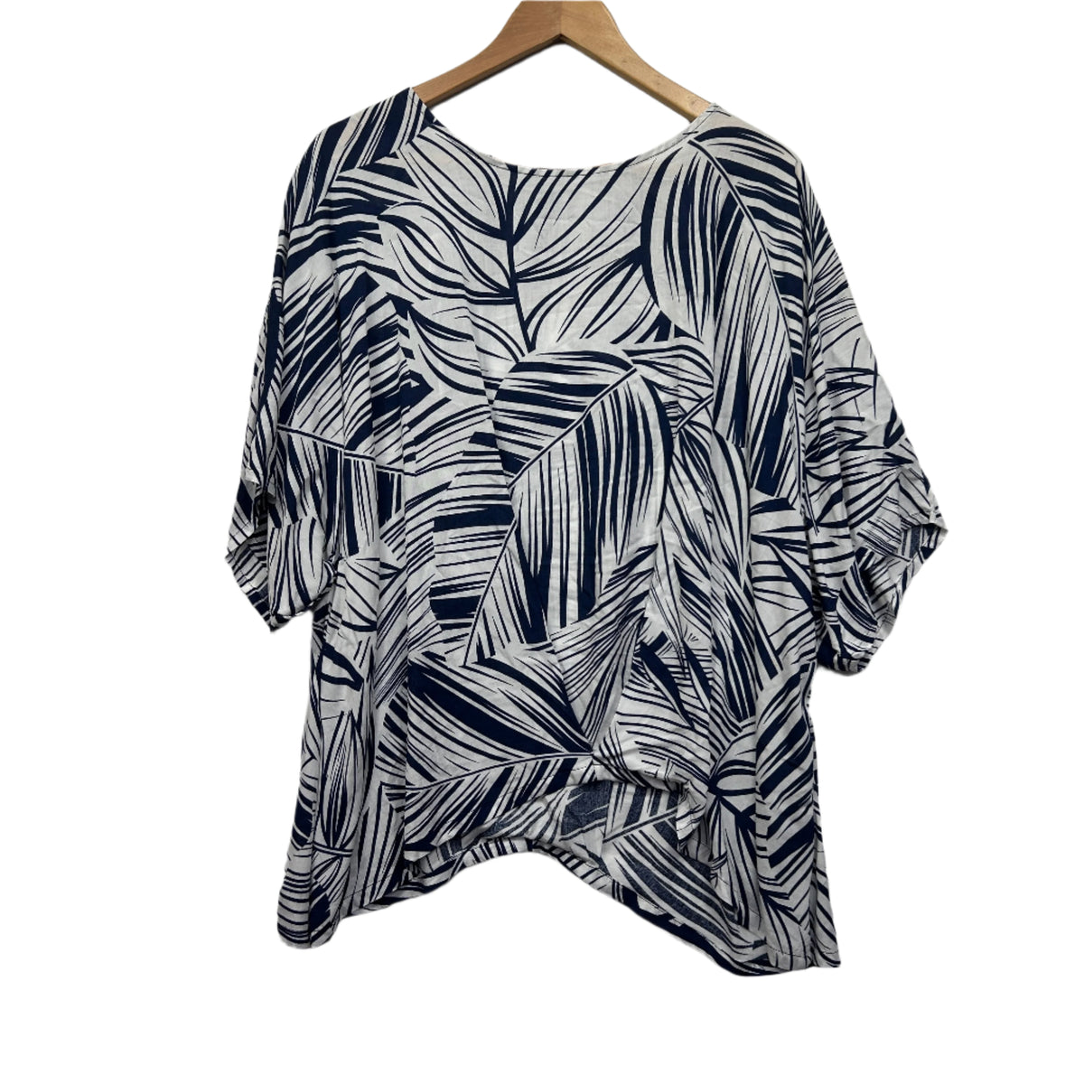 Slate The Label Blue White Floral Top - Size L/14