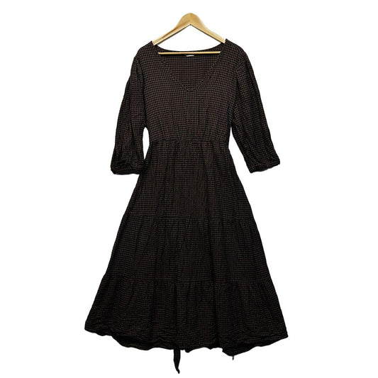 Spirit Chocolate Plus Size Cotton Gingham Check Dress - Size 18
