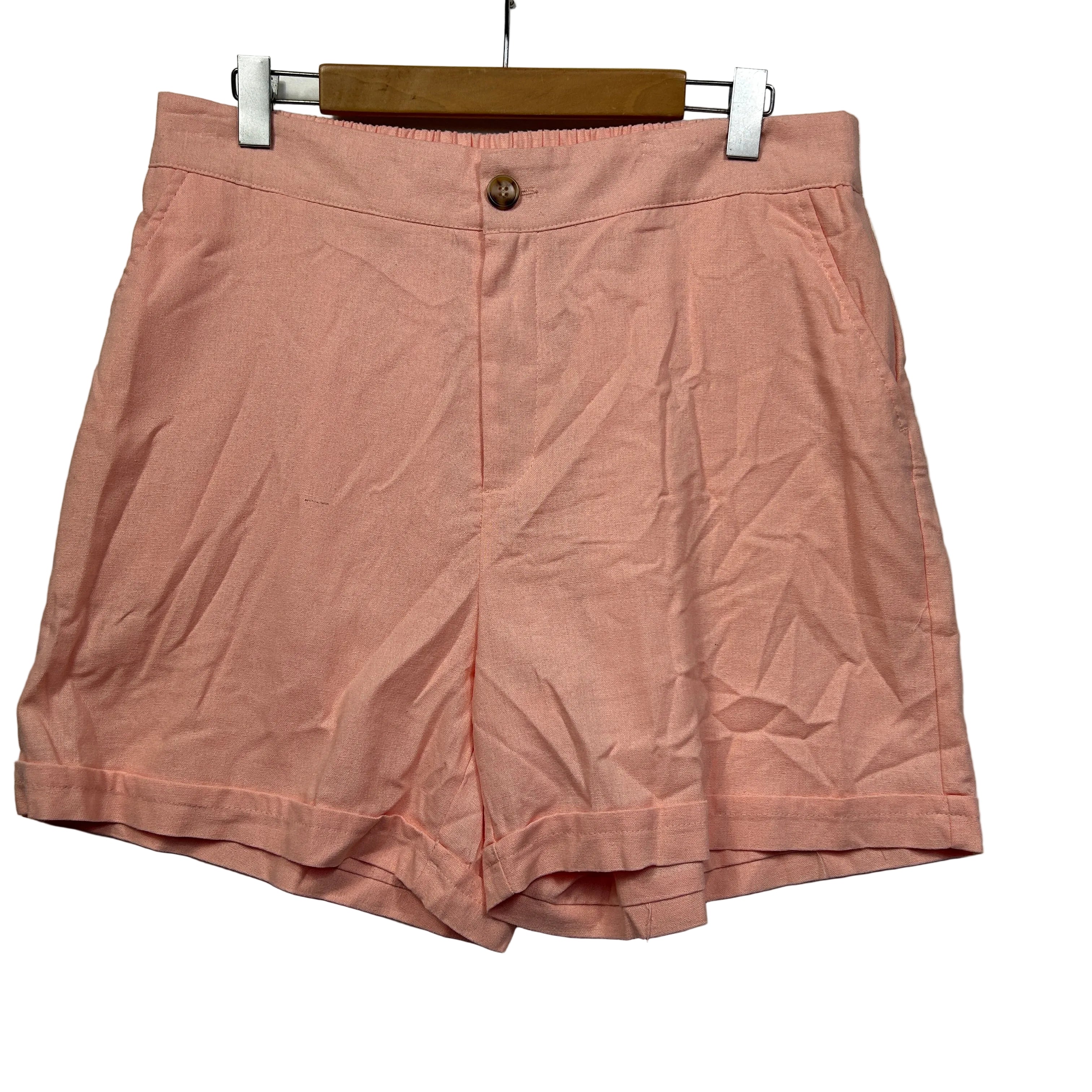 Spirit Peach Linen Blend Shorts - Size 16