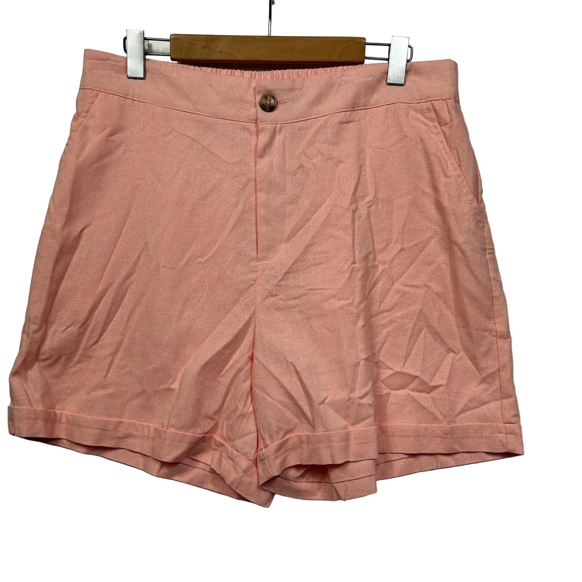 Spirit Peach Linen Blend Shorts - Size 16