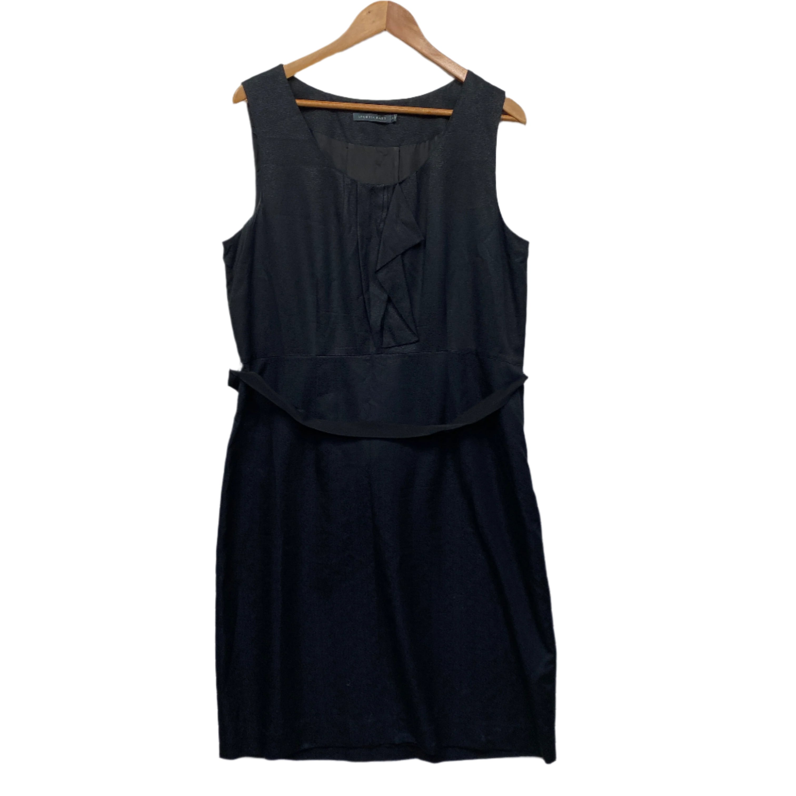 Sportscraft Dress Size 16 Grey Pencil Office Lined