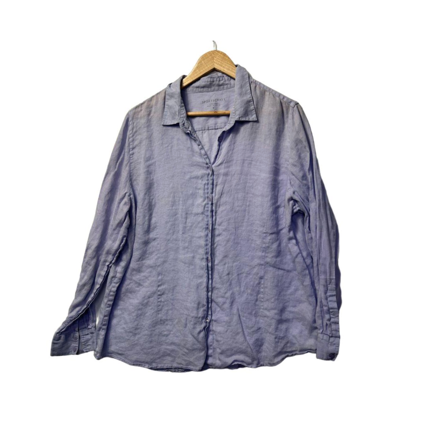 Sportscraft Lilac Linen Shirt - Size 18