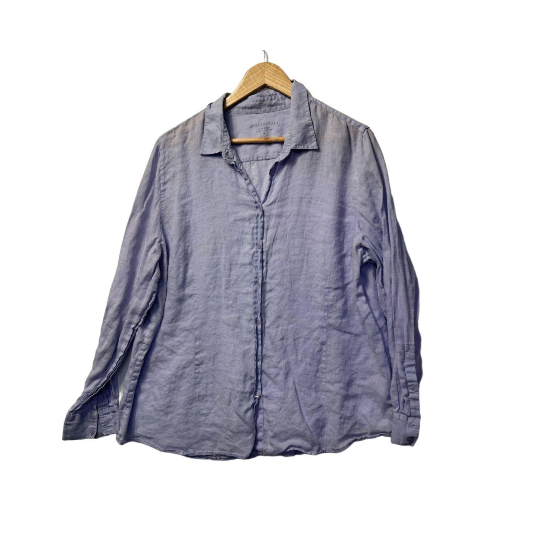 Sportscraft Lilac Linen Shirt - Size 18