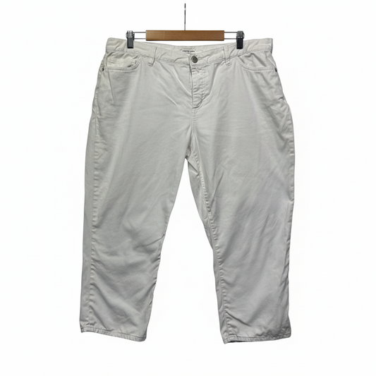 Sportscraft White Crop Jeans - Size 16