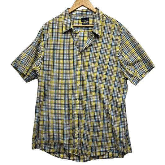Sportscraft Yellow Check Cotton Shirt - Size XXL