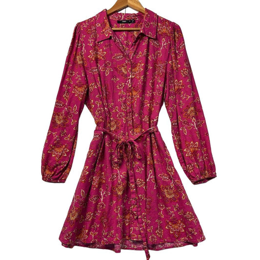 Sportsgirl Pink Linen Dress - Size 16