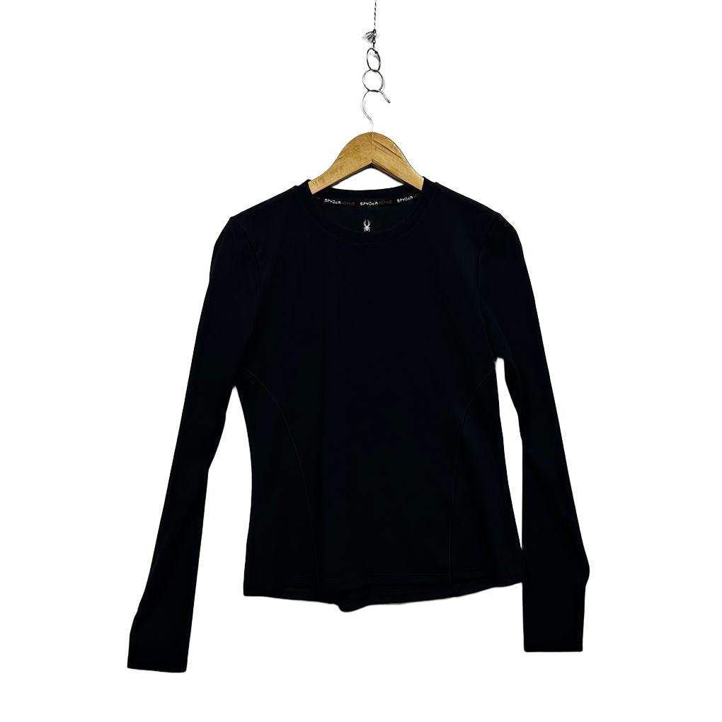 Spyder Active Black Long Sleeve Top - Size M /12