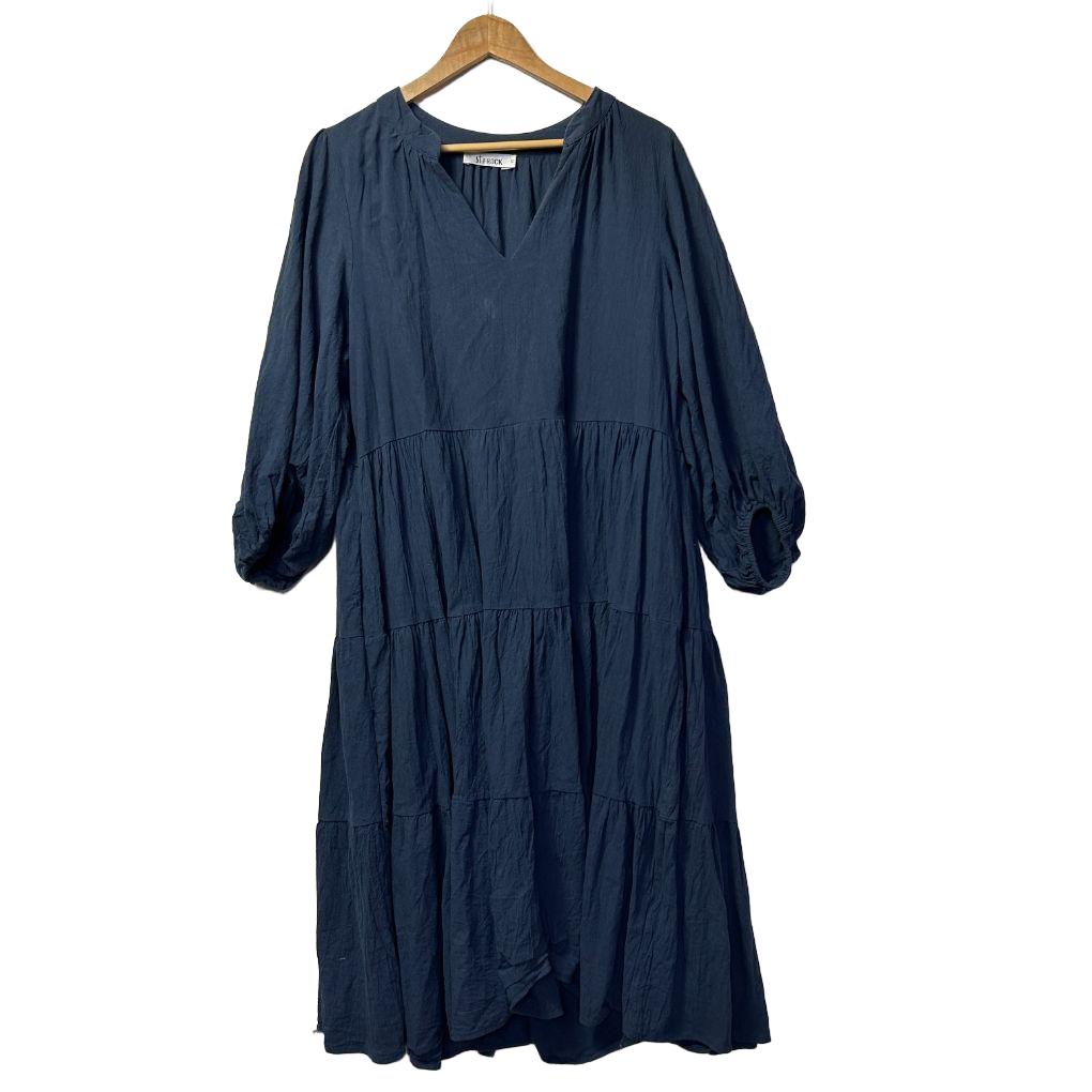 St Frock Navy Tiered Dress - Size 12